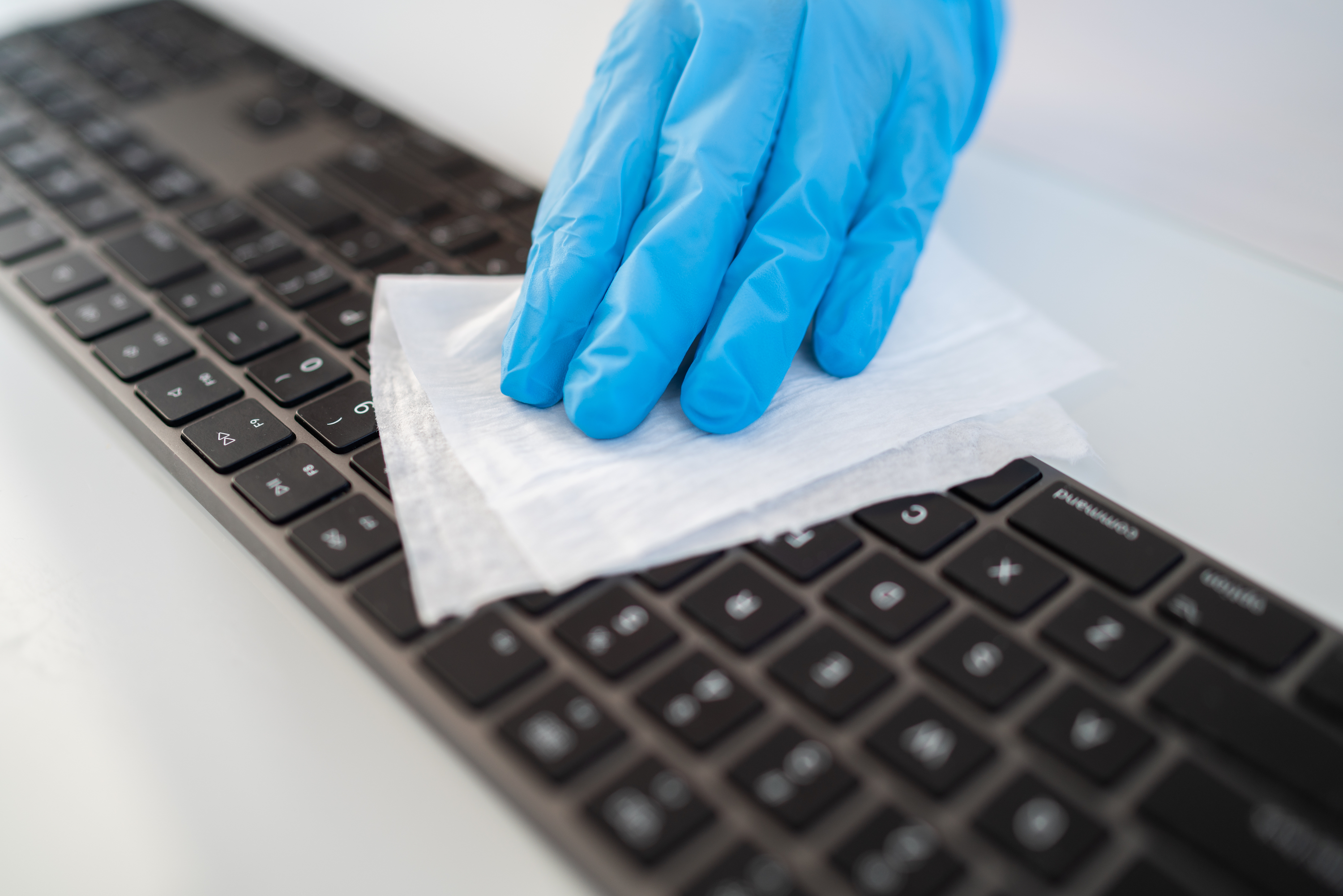 disinfecting keyboard